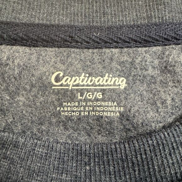 WVU West Virginia Mountaineers Crewneck Sweatshirt Men’s L Gray Sewn New - Picture 5 of 10